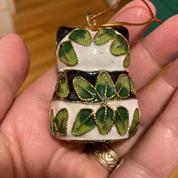 Vintage Cloisonne Panda Hanging Ornament - Picture 2 of 5